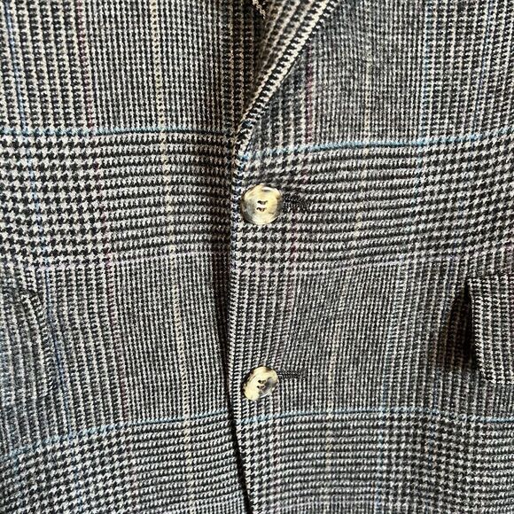 BILL BLASS 100% Camel Hair Men’s Blazer 42R Gray Jacket EUC Dillard’s Plaid Soft - Picture 6 of 16